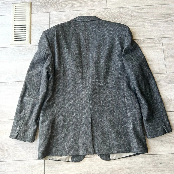 Vintage Wm.H.Leishman Pure Wool Herringbone Tweed Blazer - Picture 12 of 16